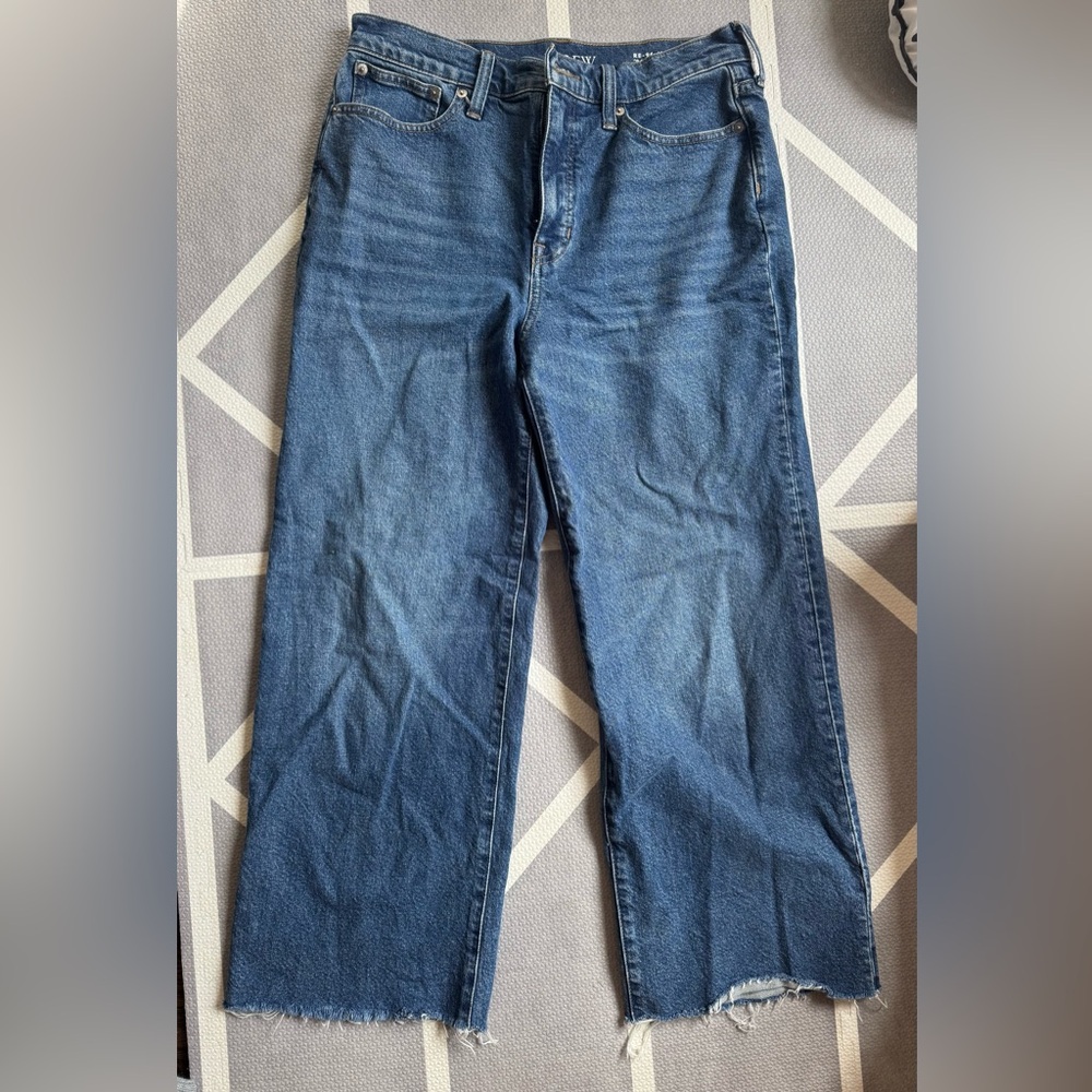 J. Crew Women's Slim wide Leg Blue Jeans
